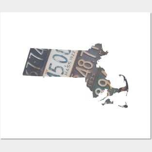 Vintage Massachusetts License Plates Posters and Art